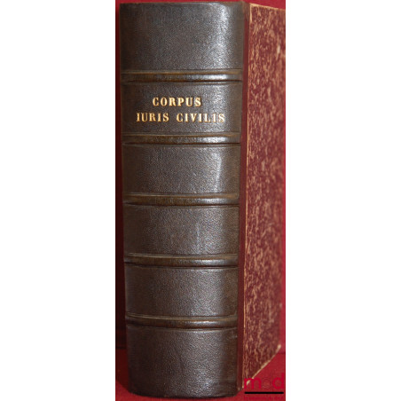 CORPUS JURIS CIVILIS, vol. primum : Institutiones ; vol. secundum : Codex iustinianus ; editio stereotypa altera