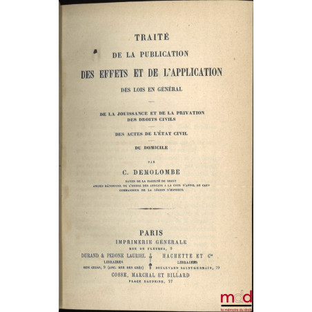 COURS DE CODE NAPOLÉON, 3e et 4e éd.
