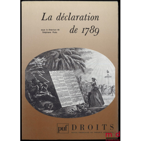 LA DÉCLARATION DE 1789, Droits, Revue Française de Théorie Juridique, n° 8