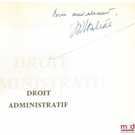 DROIT ADMINISTRATIF, 9e éd., coll. Traités Sirey