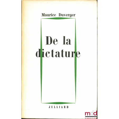 DE LA DICTATURE