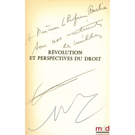 RÉVOLUTION ET PERSPECTIVES DU DROIT, coll. Problèmes