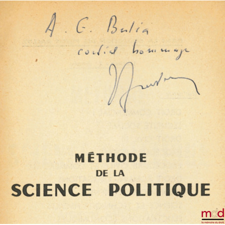 MÉTHODE DE LA SCIENCE POLITIQUE, coll. Précis Dalloz
