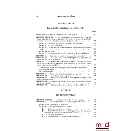 COURS ÉLÉMENTAIRE DE SCIENCE DES FINANCES et de législation financière française Réimpression de l’éd. de 1931 chez Marcel...