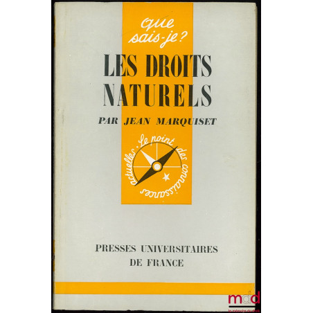 LES DROITS NATURELS, Coll. que sais-je?