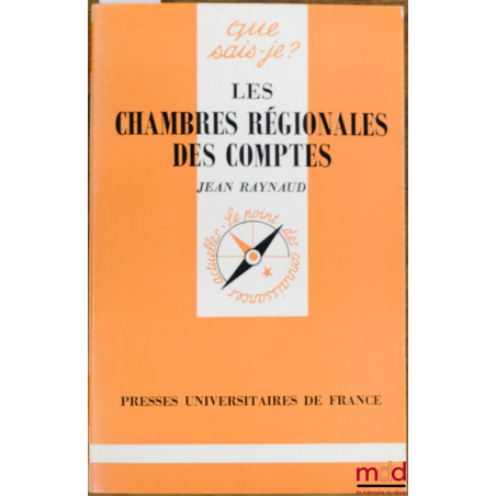 LES CHAMBRES RÉGIONALES DES COMPTES, 2ème éd., coll. Que sais-je?