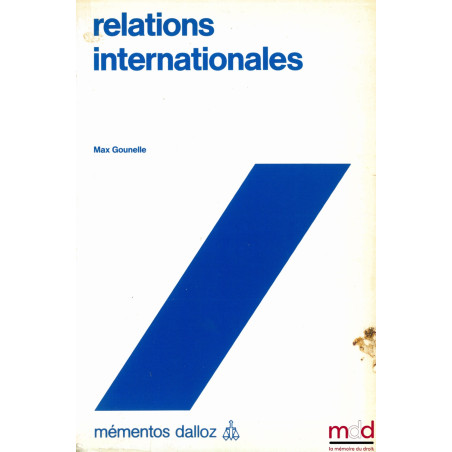 RELATIONS INTERNATIONALES, coll. Mémentos