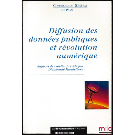 DIFFUSION DES DONNÉES PUBLIQUES ET RÉVOLUTION NUMÉRIQUE, Rapport de l’atelier Des moyens nouveaux au service de la diffusion ...