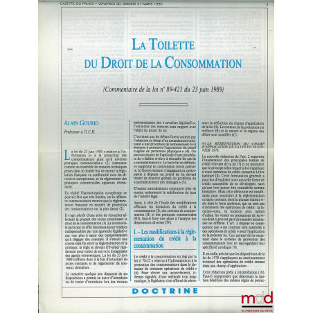 J.O. n° 1462 CONSOMMATION, Recueil de textes, Ed. mise à jour au 22 août 1979 ; Suppl. de 21 fasc., sous le titre de Consomma...