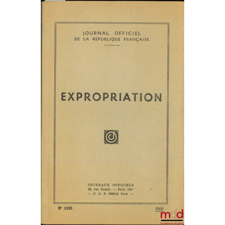 EXPROPRIATION, J.O. de la République Française