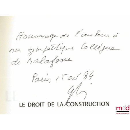 LE DROIT DE LA CONSTRUCTION, 8ème éd.