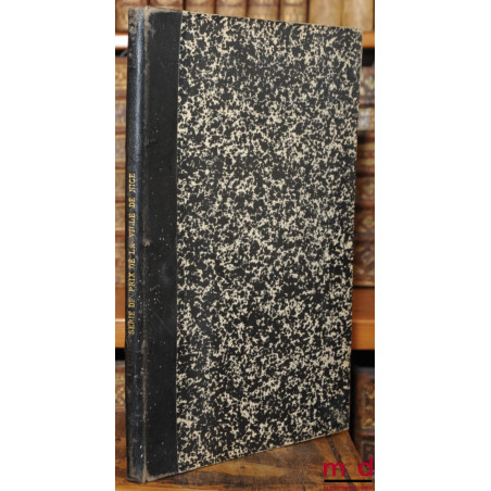 CAHIER DE RENSEIGNEMENTS SUR LA COMPOSITION DES PRIX AVEC ANNEXES, Série de Prix de la ville de Nice