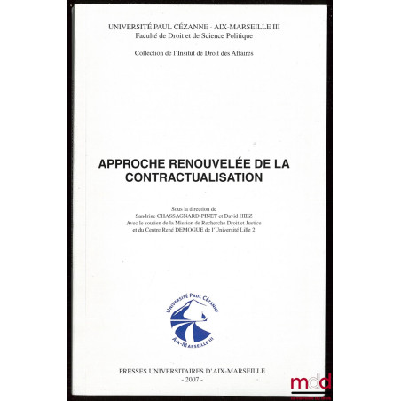 APPROCHE RENOUVELÉE DE LA CONTRACTUALISATION