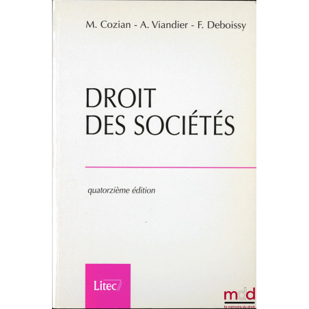 DROIT DES SOCIÉTÉS, 14ème éd.