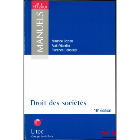 DROIT DES SOCIÉTÉS, 16ème éd.