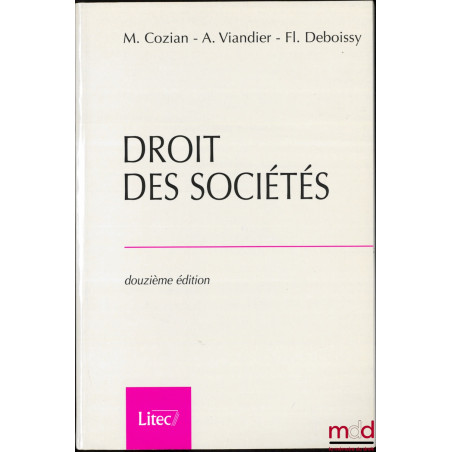 DROIT DES SOCIÉTÉS, 12ème éd.