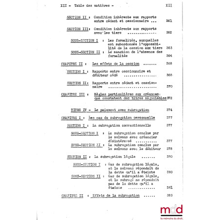 COURS DE DROIT CIVIL, Capacité 2ème année, 1953-1954