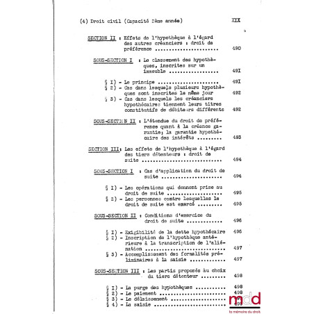 COURS DE DROIT CIVIL, Capacité 2ème année, 1953-1954