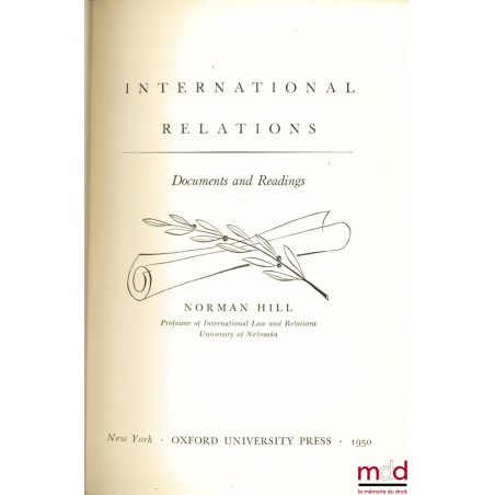 INTERNATIONAL RELATIONS. Documents and Readings