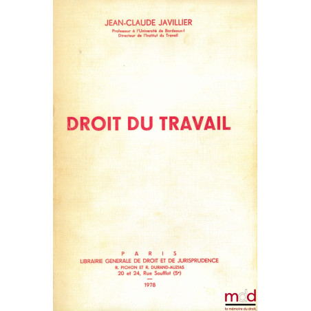 DROIT DU TRAVAIL