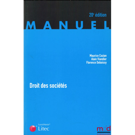 DROIT DES SOCIÉTÉS, 20ème éd.