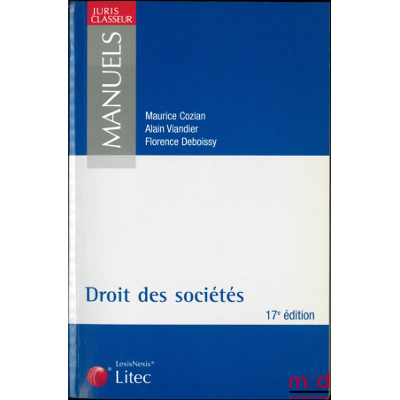 DROIT DES SOCIÉTÉS, 17ème éd.