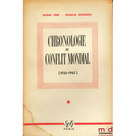 CHRONOLOGIE DU CONFLIT MONDIAL (1935 - 1945)