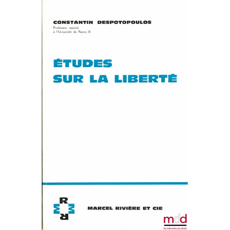 ÉTUDES SUR LA LIBERTÉ