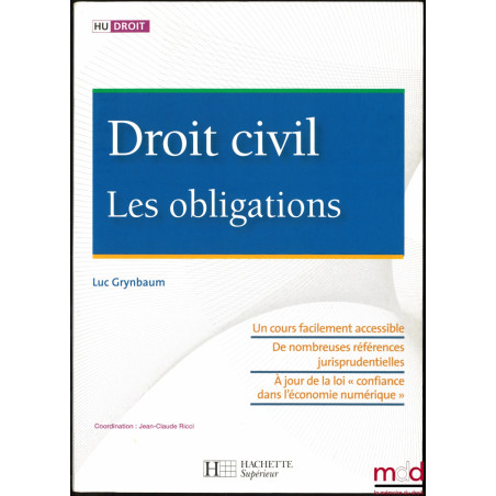 DROIT CIVIL, Les Obligations, coll. HU Droit