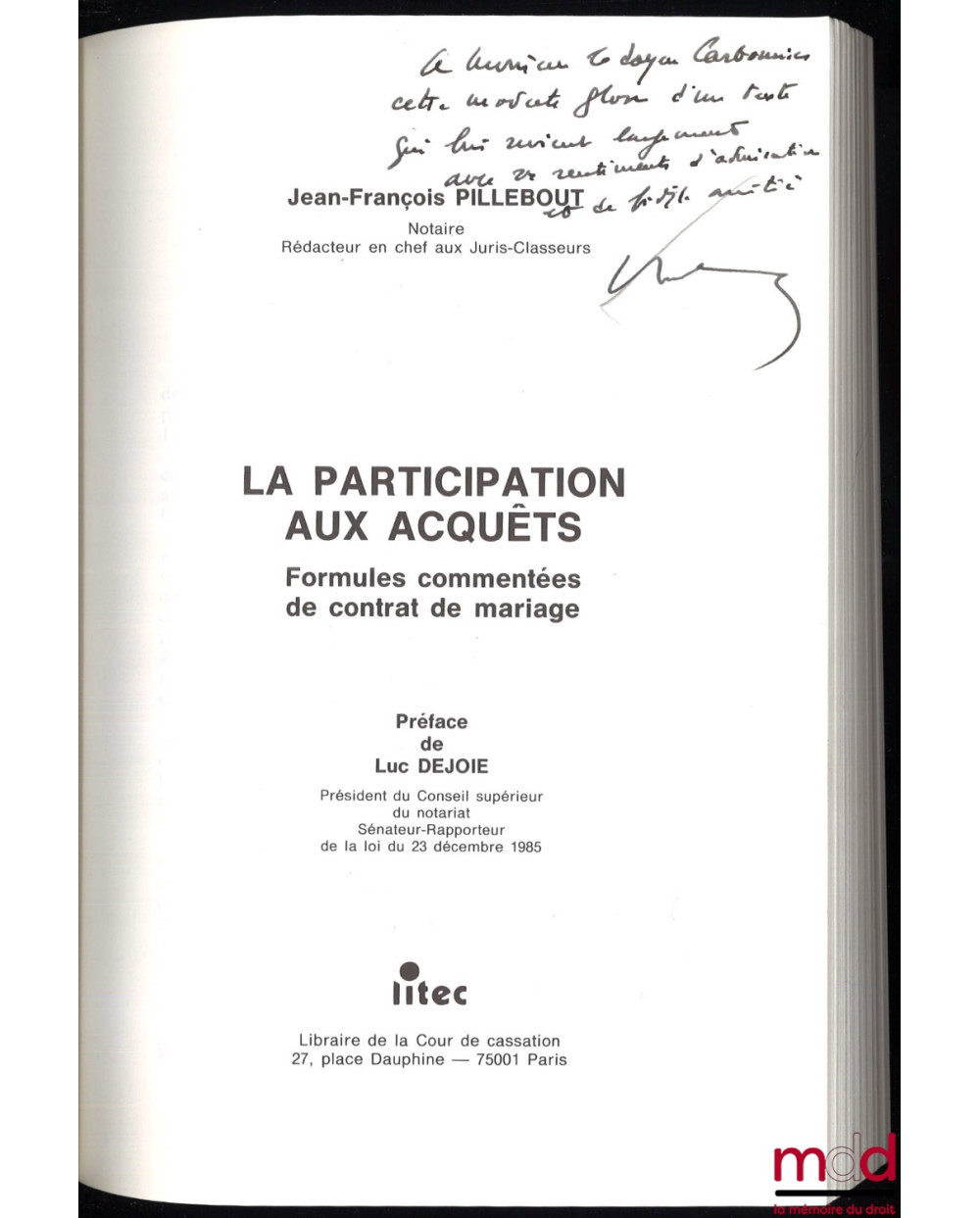 contrat participation aux acquets