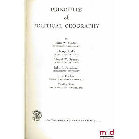 PRINCIPLES OF POLITICAL GEOGRAPHY