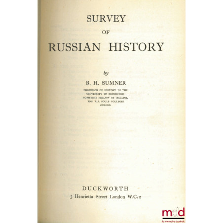 SURVEY OF RUSSIAN HISTORY