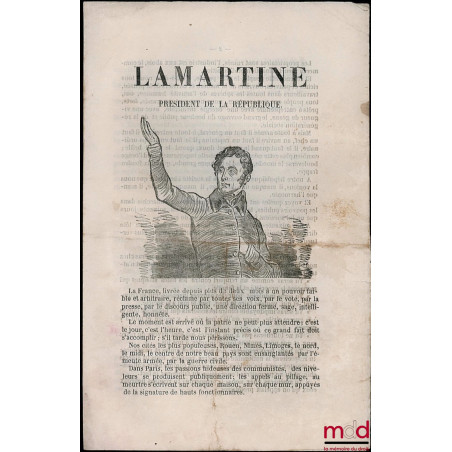 LAMARTINE, PRÉSIDENT DE LA RÉPUBLIQUE
