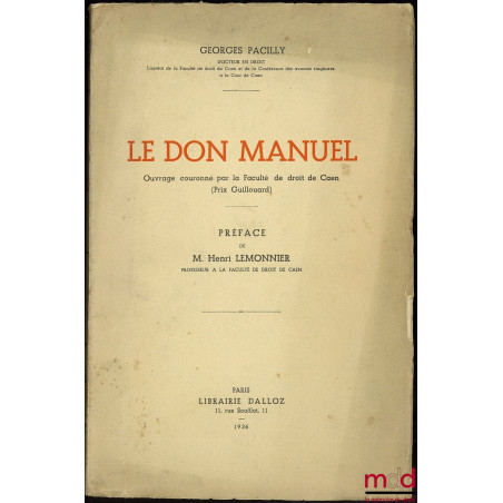 LE DON MANUEL, Préface de Henri Lemonnier