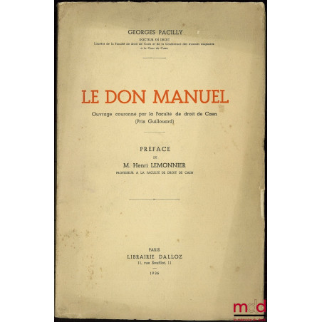 LE DON MANUEL, Préface H. Lemonnier