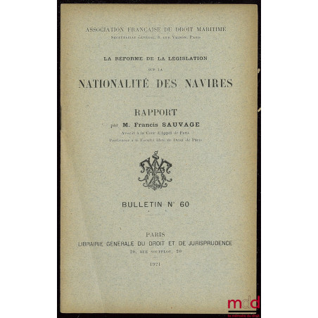 Bulletins n° 58 à 63 et n° 69 et Statuts de l’Association révisés en 1931