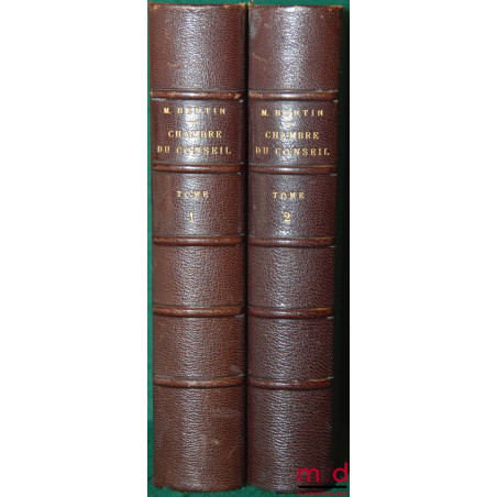 CHAMBRE DU CONSEIL, 3e éd. par Alphonse BLOCH et Georges BREUILLAC
