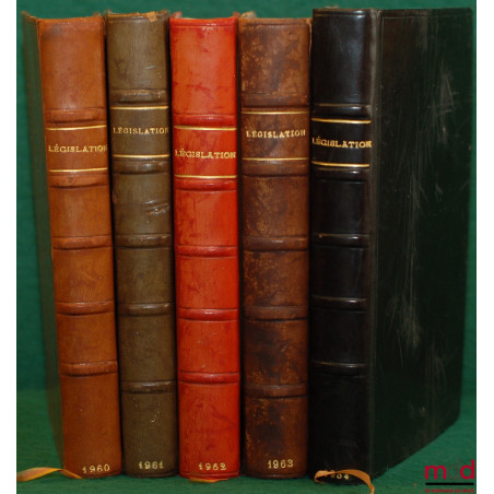 LÉGISLATION DE LA CONSTRUCTION de 1960 à 1968 et 1970, 1972 , recueil de textes établi par le Service Juridique de Conseil Su...