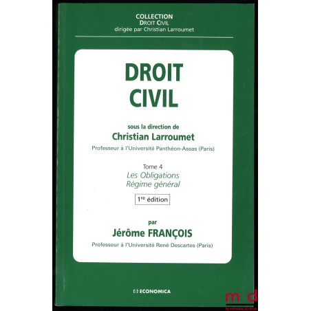 DROIT CIVIL :t. I : INTRODUCTION À L’ÉTUDE DU DROIT PRIVÉ, par Ch. L., 1re éd., coll. Droit civil, série Enseignement ;t. I...