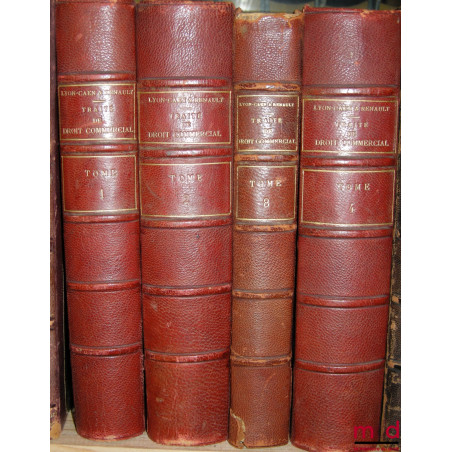 TRAITÉ DE DROIT COMMERCIAL, t. I, IV et VIII (3ème éd.) et t. II (2ème éd.)