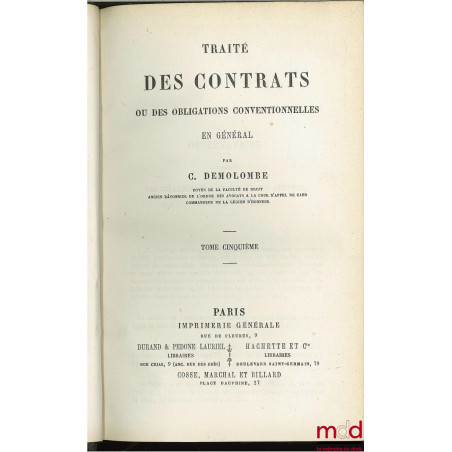 COURS DE CODE NAPOLÉON, tomes 8 à 20 et 22 à 30 (mq. les 1 à 7, t. 21 et 31, édition composite