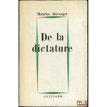 DE LA DICTATURE