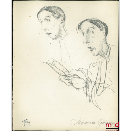 Portrait de Maurice Garçon, Dessin original au crayon
