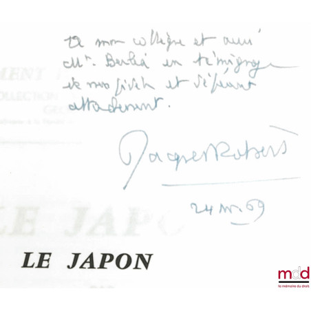 LE JAPON, coll. “comment ils sont gouvernés” sous la direction de Georges Burdeau, t. XX