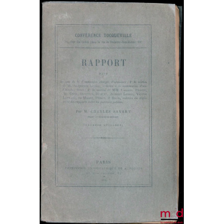 RAPPORT DE LA SESSION 1873 n° 15
