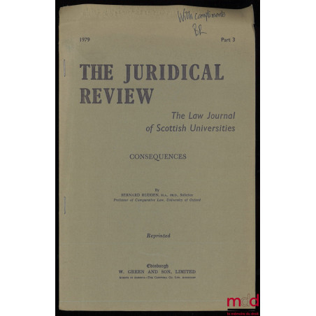 CONSEQUENCES, The juridical review, The law Journal of Scottish Universities, 1979, part 3