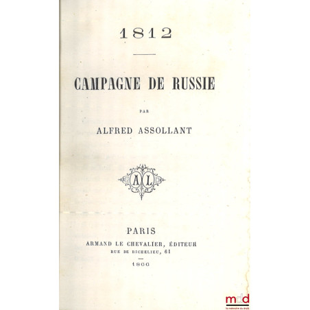 1812, CAMPAGNE DE RUSSIE