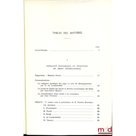 PAYS EN VOIE DE DÉVELOPPEMENT ET TRANSFORMATION DU DROIT INTERNATIONAL, Colloque d’Aix-en-Provence (24-25-26 mai 1973), coll....