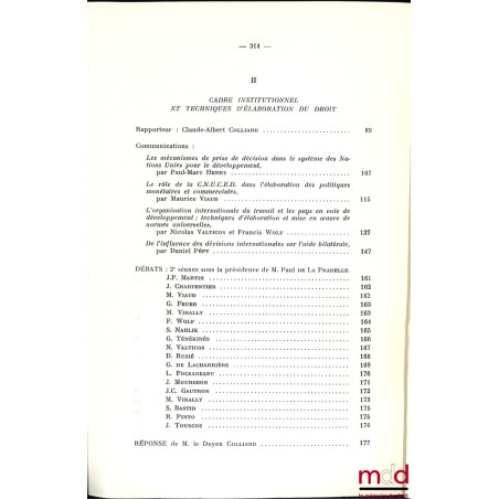 PAYS EN VOIE DE DÉVELOPPEMENT ET TRANSFORMATION DU DROIT INTERNATIONAL, Colloque d’Aix-en-Provence (24-25-26 mai 1973), coll....