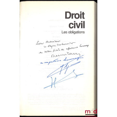 DROIT CIVIL : LES OBLIGATIONS, 5e éd., coll. Précis Dalloz
